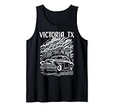 Victoria Texas USA classico stile anni '40 o '50 stile auto art con uno stile industriale, retrò, vintage, artistico. Bel dettaglio e linee fluide. Design fantastico per gli appassionati di automobili, chiunque ami Victoria, auto d'epoca, auto d'epoca e design di auto d'epoca.