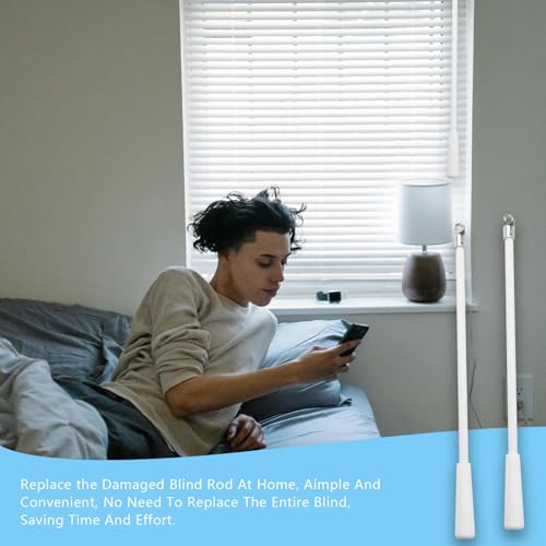 2 PCS 17 Inch Blind Wand, Blind Wand Replacement with Hook, Vertical Blinds Replacement Parts Blinds Stick with Hook and Handle Curtain Stick Blind Tilt Wand for Window Opener (Fiberglass) - Thumbnail 6