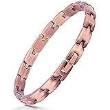 Elegant Pure Copper Womens Stylish Bracelet or Anklet With Strong 316L Clasp (Large ~9.4 Inches (24cm))