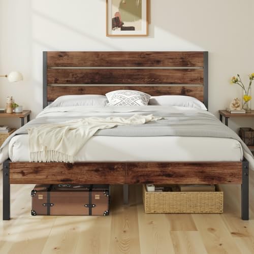 Fluest Queen Bed with Headboard and Footboard, with...