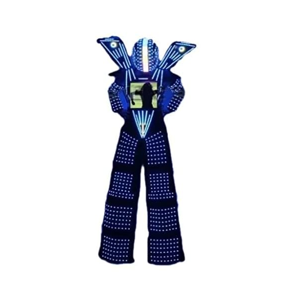 Earthradius led robot costume clothes stilt walking luminous suit jacket robot suit dj accessories for men