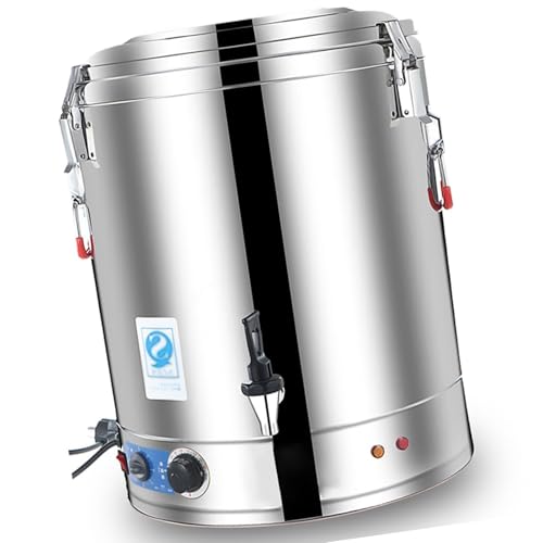THEGA Stock Olla - Dispensador De Caldera De Agua Caliente De 30 L/40 L/50 L/60 L, Urna De Catering Comercial De Gran Capacidad De Acero Inoxidable, Control De Temperatura De 30-110 °C(70L)