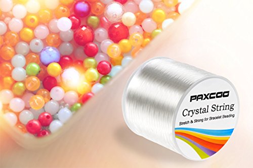 Image of Paxcoo 1.2mm Elastic Stretch String Cord for Jewelry Making Bracelet Beading Thread (Pack of 2)