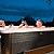 MSpa 4-6 Person Outdoor Hot Tub, Bubble Massage Spa w/Hard Exterior & Soft Interior, Oslo
