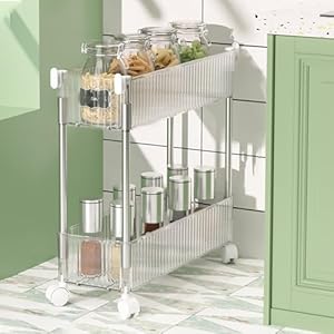 Hdhdhj Schmaler Acryl-Rollwagen 2-Tier