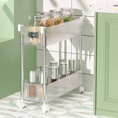 Hdhdhj Schmaler Acryl-Rollwagen 2-Tier