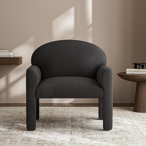 Sillón Diseño Moderno Tapizado Gris miniatura 3