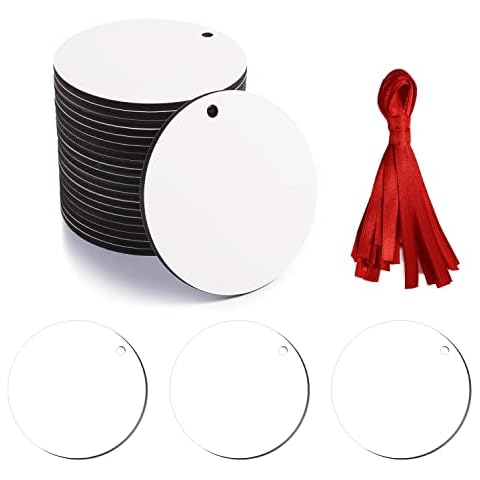 SAVITA 25 Piezas Blanco Sublimación Colgante Cover