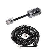 KINXIYU Telephone Cord Detangler and 360 Swivel Anti-Tangle Cord - 7.5Ft Uncoiled, 1.5Ft Coiled Landline Handset Cable