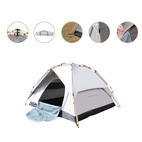 LEVSON Pop Up Tent 3 Man Waterproof Camping Tent with Screened Porch, 3 Person Dome Tent, 4 Season Outdoor Camping Tents Easy Setup for Backpacking & Hiking - Image 5