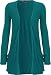 WearAll Women's Long Sleeve Pocket Cardigan - Teal - 4-6
