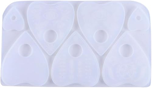 Miniatura 2 de Paquete de 2 moldes de resina, moldes de silicona de resina epoxi, tablero de planchette hecho a mano para colgantes, manualidades de resina,