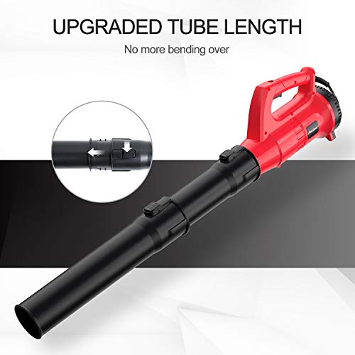 Avid Power 12Amp 600Cfm Electric Leaf Blower, Corded Leaf Blower, 6 Variable Speed Leaf Sweeper For Lawns, Yards, Patios, Gardens #TOP6