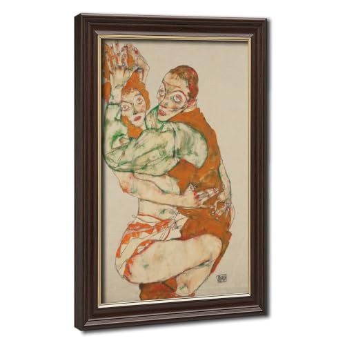 Toile Egon Schiele encadrée : sublimez votre salon avec Lovemaking 50x75