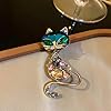 Wendalern Broche Chat Strassée Broche Chaton Élégante Cristal Chaton Animal Épingle De Revers Vintage Corsage Vêtements Décor Broches Badges Accessoires Bijoux Pour Femmes Et Filles #5