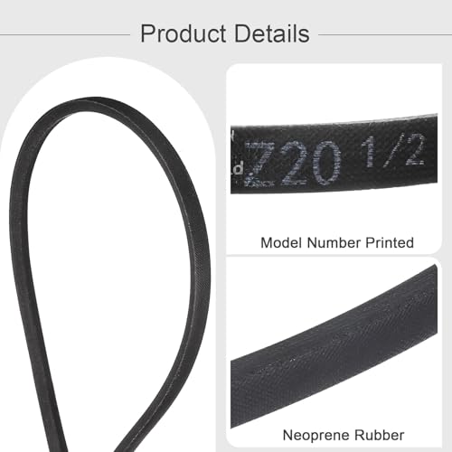 QUARKZMAN Z-20-1/2 Z-Typ Keilriemen 521mm/20-1/2 Innere Länge x 0,39 Breite x 0,24 Höhe Antriebsriemen, Z-Typ Geschlossener Gummi-Übertragungsriemen