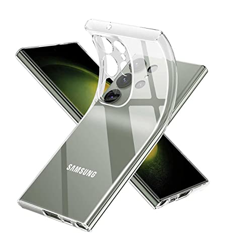 Image of Transparent Soft Silicone TPU Flexible Back Cover Compatible with Samsung Galaxy S23 Ultra 5G
