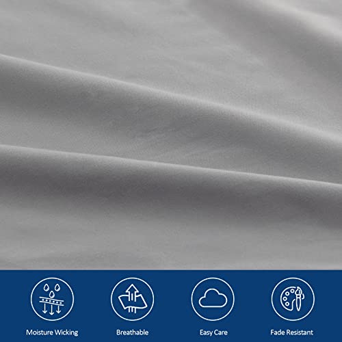 Extra Deep Pocket Queen Sheet Sets For Air Mattress - Deep Pocket Sheets Queen Size Sets - Sheets With Pockets On Side - Easily Fits Extra Deep 16 In To 24 In Pillow Top Air Mattress (Grey) #TOP2