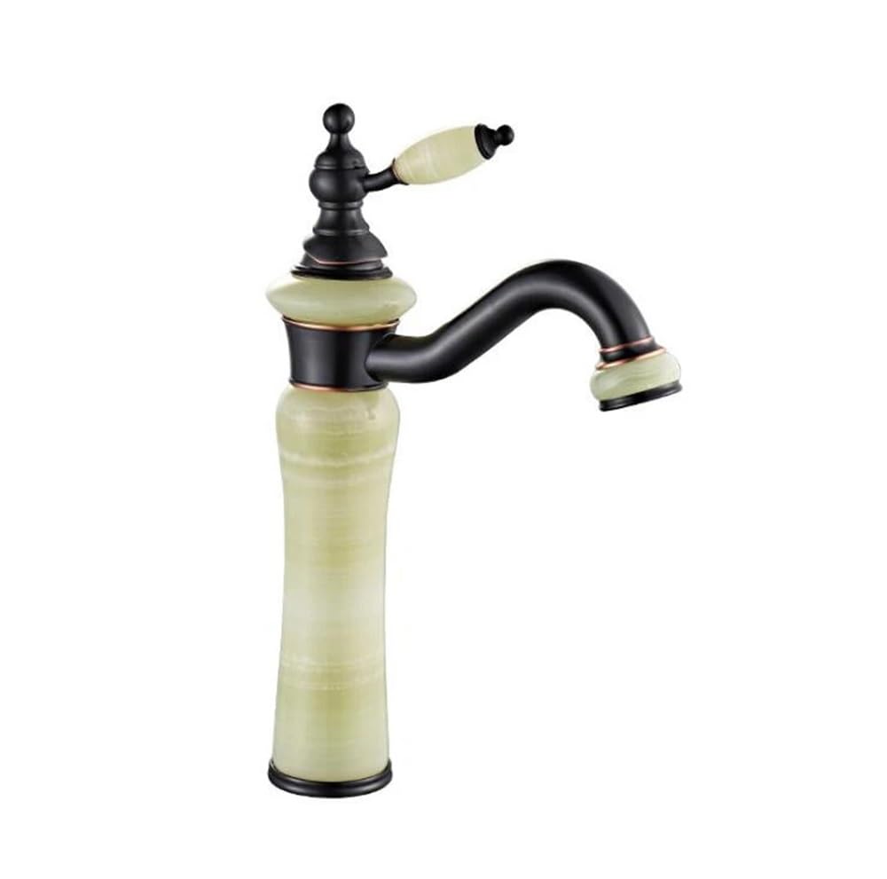 Blyqxs One Color Basin Faucet Natural Marble Decoration Bathroom Lavatory Basin Vessel Sink Mixer Tap Basin Faucet Xt623(3)