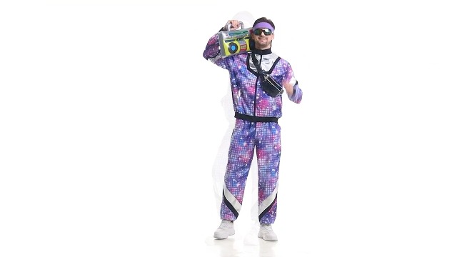 Ezuwail Costume da allenamento per bambini anni '80 anni '90 per