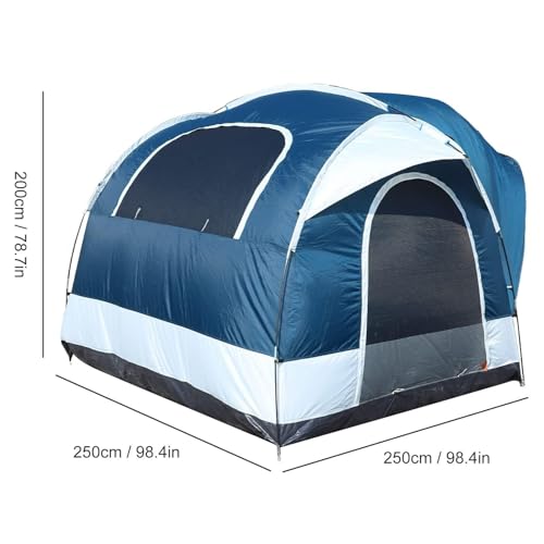 Carpa para camping impermeable doble capa 250x250x200 cm miniatura 5