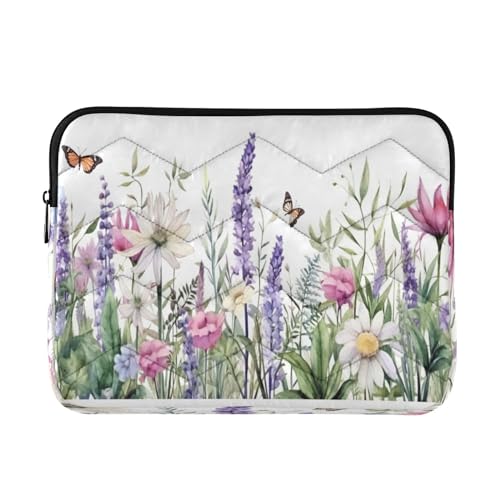 Funda para laptop de 13-14 pulgadas con diseño floral miniatura 1