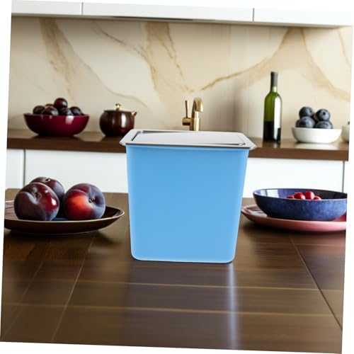 Caneca de basura empotrada con tapa giratoria acero inoxidable miniatura 5