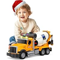 Noaln Toddler Trucks Toys for 3 4 5 6 7 Years Old Boys, 15'' Big Cement Mixer Truck with Lights&Sounds, Truck Vehicle, Kids Boy Toys Birthday Gift Car