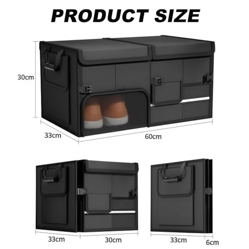 lomonmen Organizador Maletero Coche,Bolsa Maletero Coche Plegable,Caja de la Compra para Camping Auto,Organizador Autocaravana,Antideslizante - imagen 4