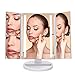 3x Folding Makeup Vanity Mirror with Lights, Battery and USB Powered Portable LED Strip Lights Vanity Mirror with Tri-Fold Magnification, High-Definition Bathroom Cosmetic Mirror, Trifold-1x/2x/3x