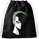 Lavar a mano Zorro Verde Pelo Luffy Pirate Backpack Bag Gym Bag Sport Yute Pouch Pirate Gang
