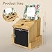 Suggestion Box with Acrylic Sign Holder, Locking Donation Box for Office Feedback,Donation, Ballot & Fundraising, Wooden Comment Box for Office, Events, Countertop or Wall Mount