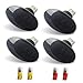 HERCOO Dually Bed Fender Side Marker Lights w/ LED Bulbs Aftermarket Replacement for 1999-2010 Ford F350 F450 F550 (Full Kit, Smoke)