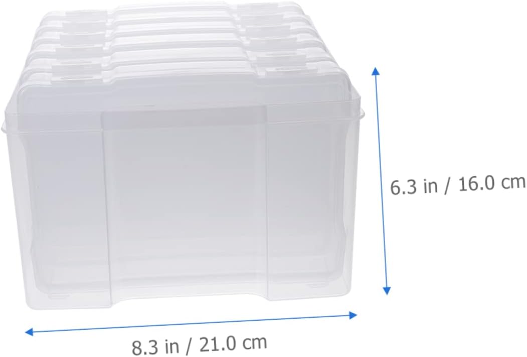 NUOBESTY Photo Organizer Storage Box Card Photo Craft Item Holders Greeting Card Storage Multi-Functional Box Organizer for Desktop