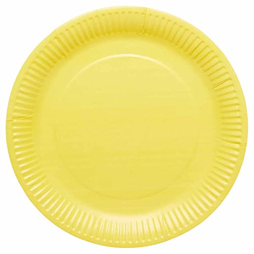 Amscan 9915400-205-66 - Buttercup Yellow Eco-Friendly Recyclable Paper Party Plates - 8 Pack