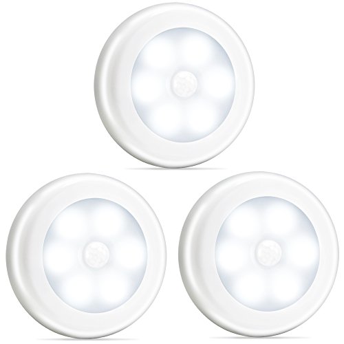 Luces de noche automáticas para pasillo, closet y armario con fijación magnética, 3 uds