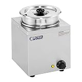 Royal Catering - RCBM-1/4R - Bain Marie Suppenstation mit Ablasshahn Chafing Dish (2,75 L, 1 x 150 W, Inklusive Deckel, 30-110 ° C, beheizbarer Tank)