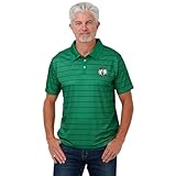 FOCO Boston Celtics NBA Mens Striped Polyester Polo - M
