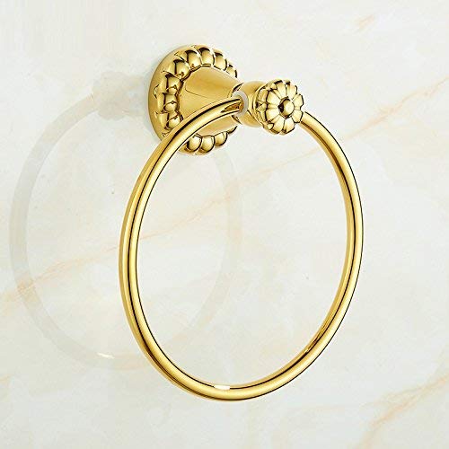 GZZ Anillo de Toalla de decoración de baño de Estilo Europeo de Bronce, hogar y baño de Hotel Toallero de Toalla Anillo, Proceso de galvanoplastia de óxido,B