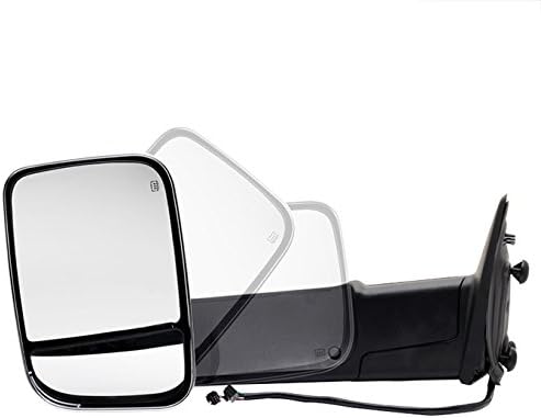 Miniatura 7 de AKKON - Para Dodge Ram 150025003500 extensible 2009-2012 retrovisores laterales de gran angular, par izquierdo + derecho
