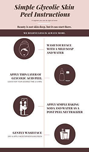 Glycolic Acid Peel 70% - Pro Skin Peel - Skin Lightening, Age Defying, Erase Wrinkles, Large Pores, Acne Scars, Blackheads, Stretch Marks, Spots