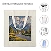 FekiLoot Grand Teton National Park Tote Bag Reusable Grocery Shopping Cloth Bags Lightweight Canvas Tote Bag Large Capacity Cloth Bags Crafts DIY Your Creative Designs #5
