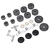23 - Piece Cymbal Replacement Set, Drum Cymbal Felts and Sleeves with Wing Nuts Washers Wrenches, Non - Slip Felt Pads in 2.5cm 4cm 5cm for Drum Set Cymbal Stands and (Gray) #1