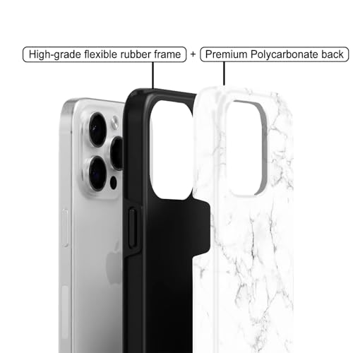 Image of COLORflow Back Cover Compatible with Samsung Galaxy A23 4G / 5G | Beautiful White Marble | Designer Printed Glossy Armoured Bumper Back Cover Compatible with Samsung Galaxy A23 4G / 5G