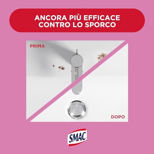 Smac - Sgrassatore con Candeggina, Detergente Spray con Azione Sgrassante e Igienizzante, Splendore Imbattibile, 650 ml x 12 Pezzi - Immagine 3