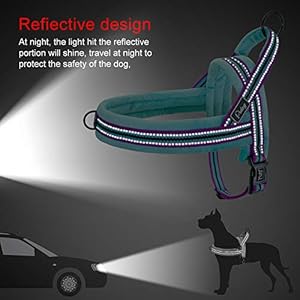 Didog soft flannel padded dog vest harness escape proofquick fit reflective dog strap harnesseasy for walking training xschest 15 18 mixed blue  urban country home decor