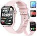 TRAUSI Smart Watches for Women Men, 1.83 inches HD Smartwatch with 120 Sports Modes, Heart Rate/Sleep Monitor, IP67 Waterproof, Bluetooth Call & Music Control for iPhone/Android (Light pink)