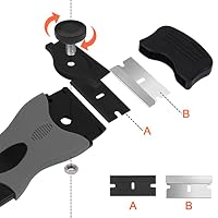 Flintronic Schaber, feldschaber mit 20 Edelstahl & Kunststoffklingen – Ansicht 2