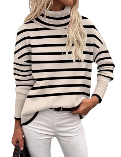Image of Zeagoo Women's Turtleneck Sweater 2026 Fall Winter Chunky Knitted Pullover | High Low Hem Trendy Basic Jumper Top, Long Sleeve Casual Knit Pullover 2026, Fall Fashion Outfits, Winter Clothing for Women