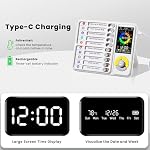 3-in-1 Visual Timer & ADHD Tool for Kids and Adults, 12/24H Silent Task Timer with Chore Chart, Daily Checklist with Pomodoro Timer, Alarm Clock - White - Image 5